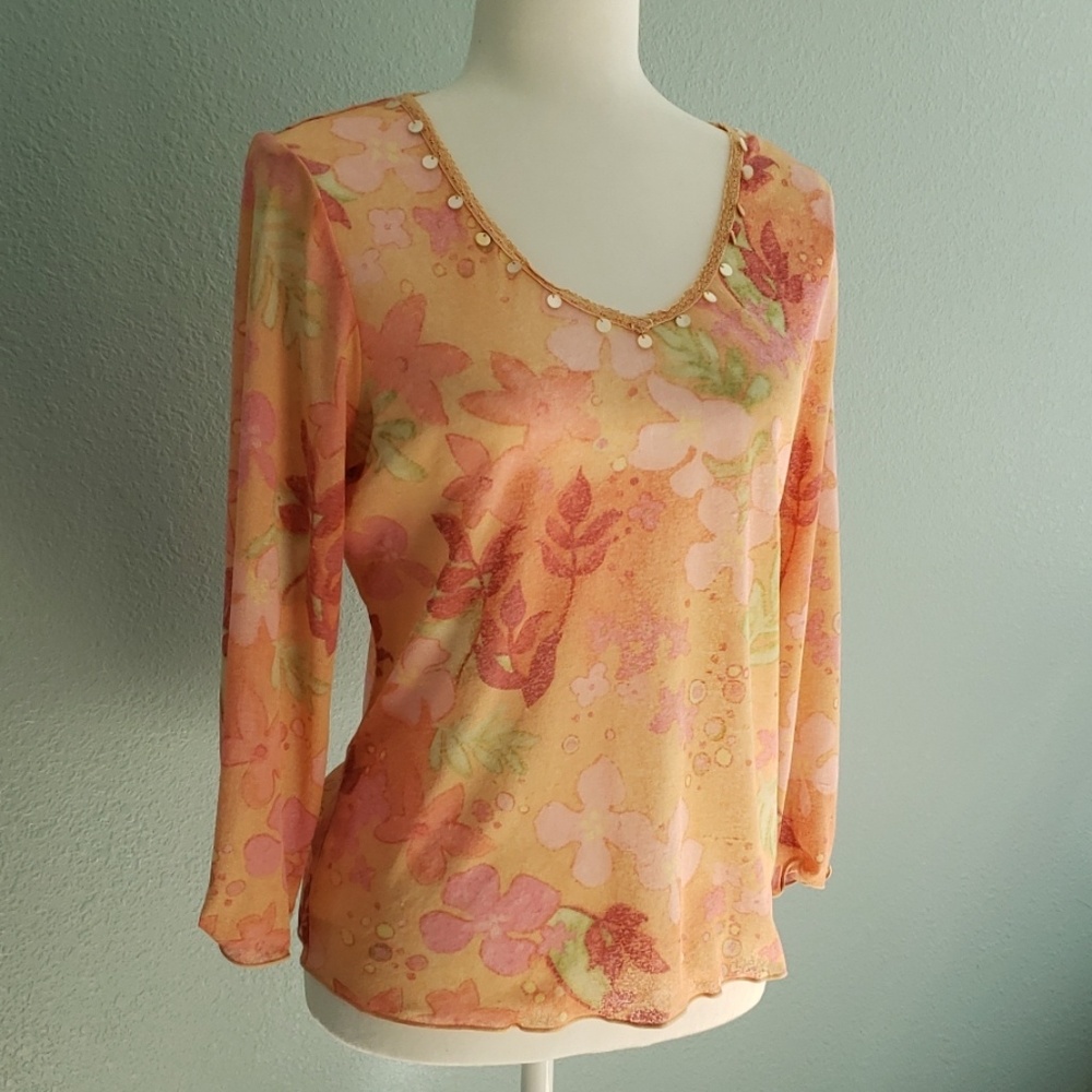 J. Jill Three Quarter Sleeve Shirt